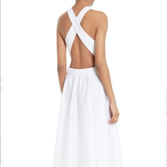 LAST ONE MILLY LIZZY POPLIN OPEN BACK MAXI DRESS - Picture 5 of 7